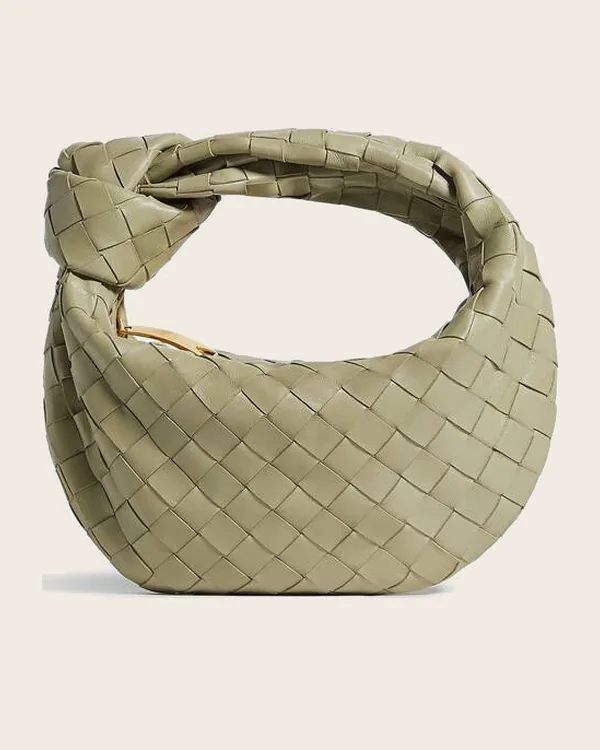 Bottega Veneta Jodie Mini in Travertine Intrecciato nappa