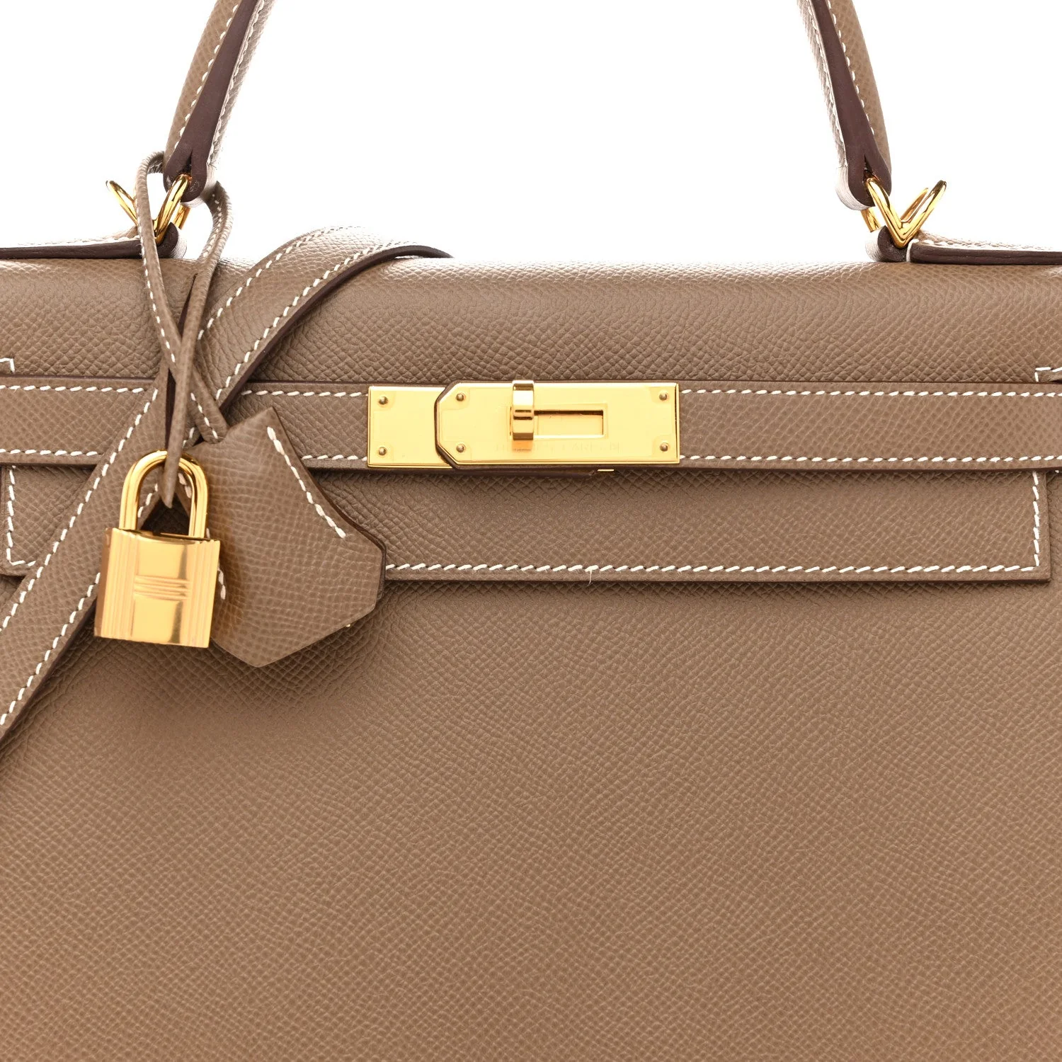 Gold hardware and Épsom leather detail